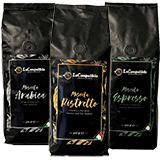 LaCompatibile Miscele: Ristretto, Arabica e Espresso - Caffè in grani (3 Sacchi da 500 g)