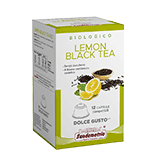 Sandemetrio Lemon Black Tea (Miscela di foglie e frutta biologica - astuccio da 12 capsule compatibili Nescafè Dolce Gusto)